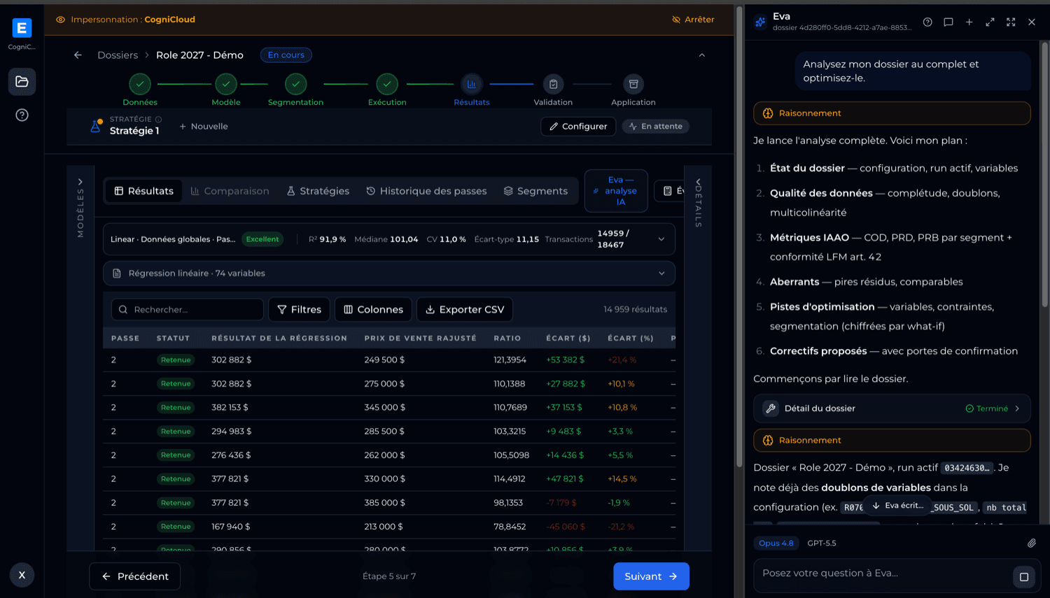 Plateforme d'évaluation foncière Eva